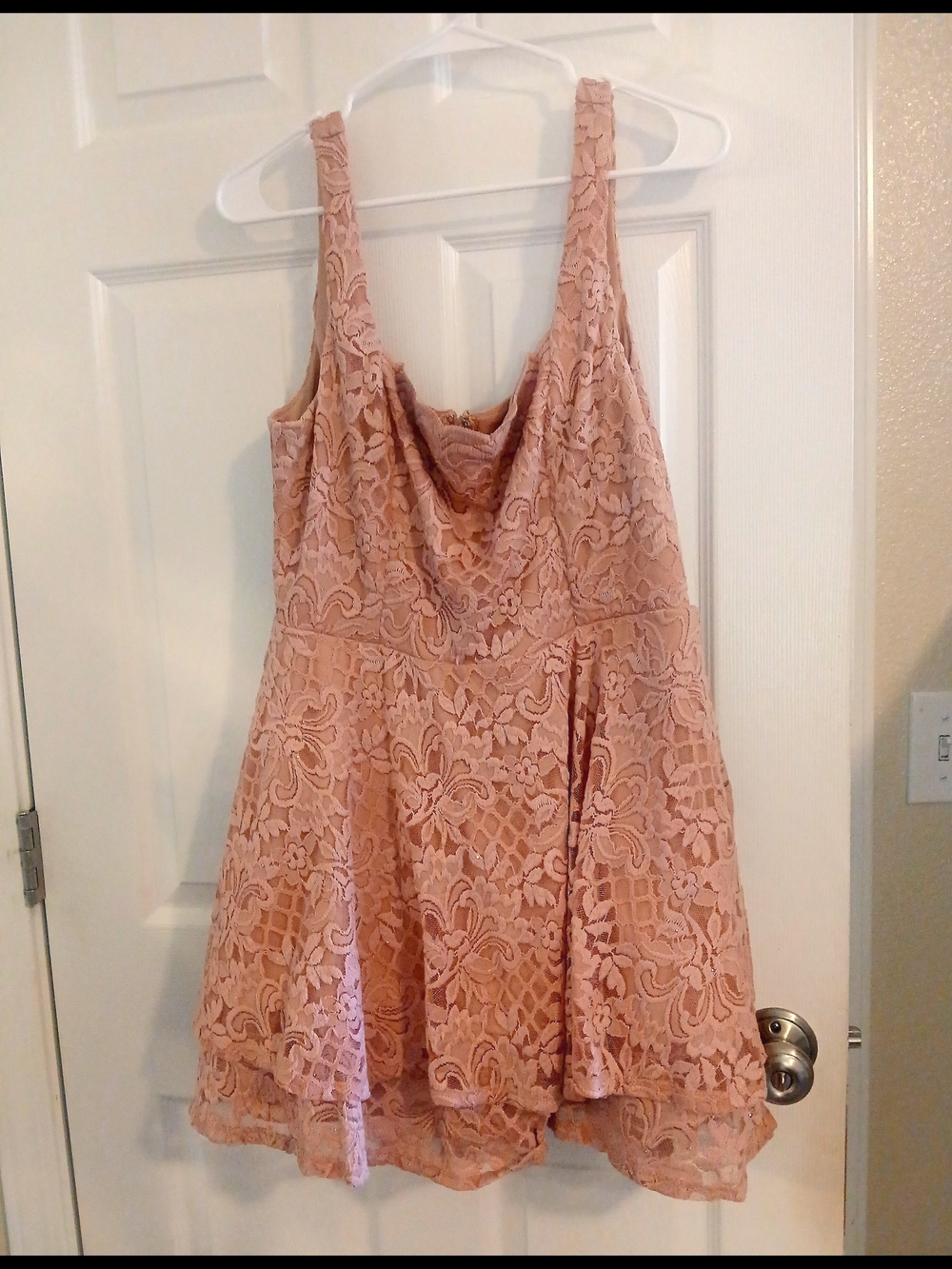 City Studio Blush Lace Cowl-Neck Midi Dress - Picture 3 of 6